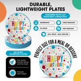 7 In. Birthday Print Paper Plates | 1000 Count